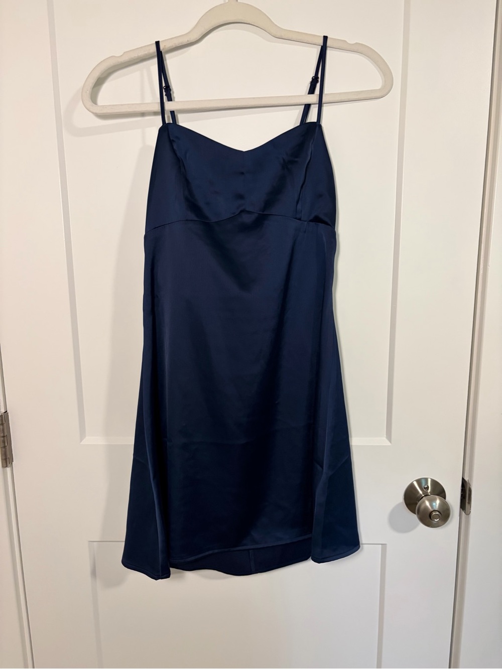 NWT urban outfitters size small navy blue satin mini dress